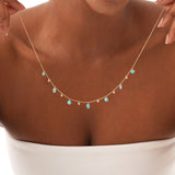 Mixed Shape Turquoise Necklace, Calyra