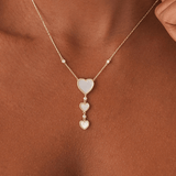 Mother of Pearl Heart Necklace, Velantra