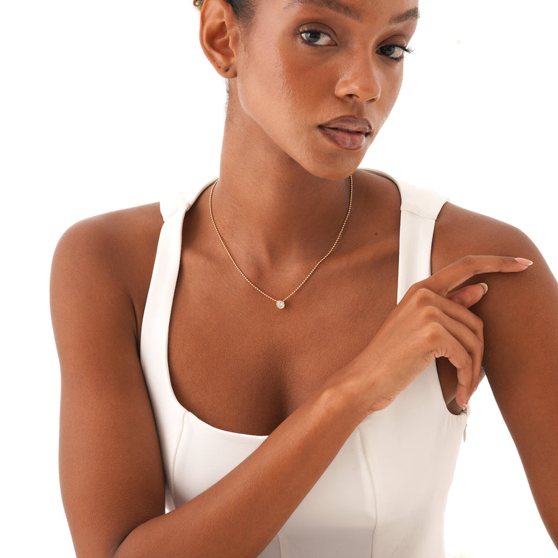 Lab Grown Diamond Ball Necklace, Caerwyn