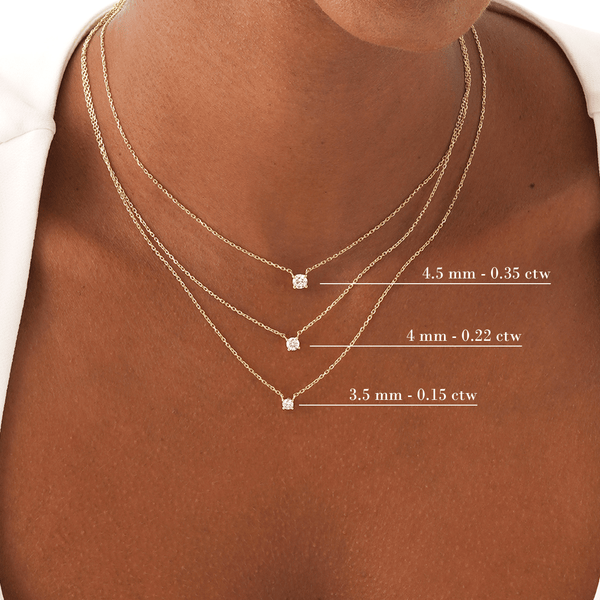 Lab Grown Diamond Solitaire Necklace, Kimberly