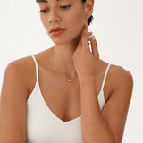 Solid Gold Moonstone Oval Necklace, Loa