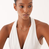 Lab Diamond and Emerald Dangle Necklace, Nyelith