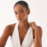 Lab Diamond and Emerald Dangle Necklace, Nyelith