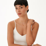 Solid Gold Citrine Oval Necklace, Loa