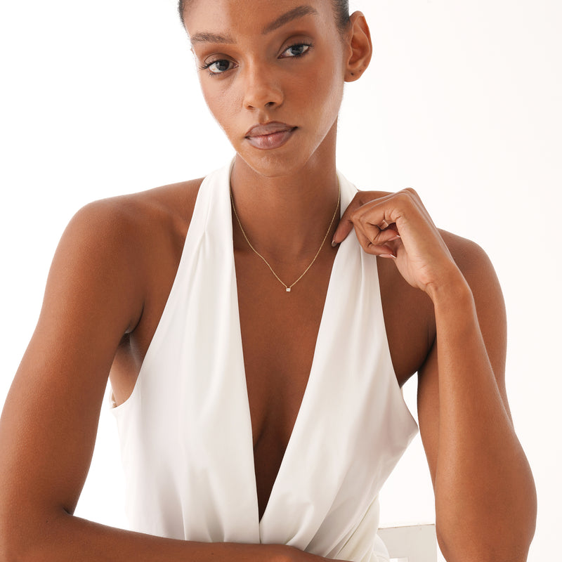 Oval Cut Lab Grown Diamond Necklace, Lazira