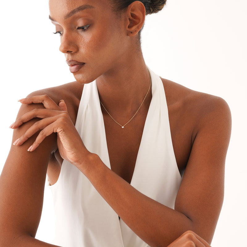 Oval Cut Lab Grown Diamond Necklace, Lazira