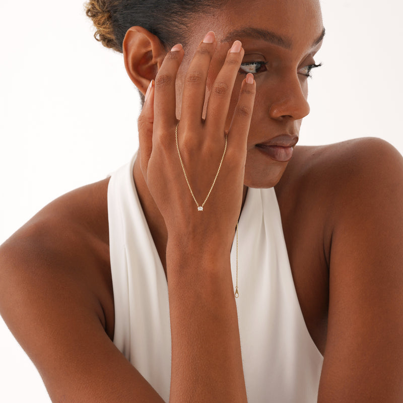 Oval Cut Lab Grown Diamond Necklace, Lazira