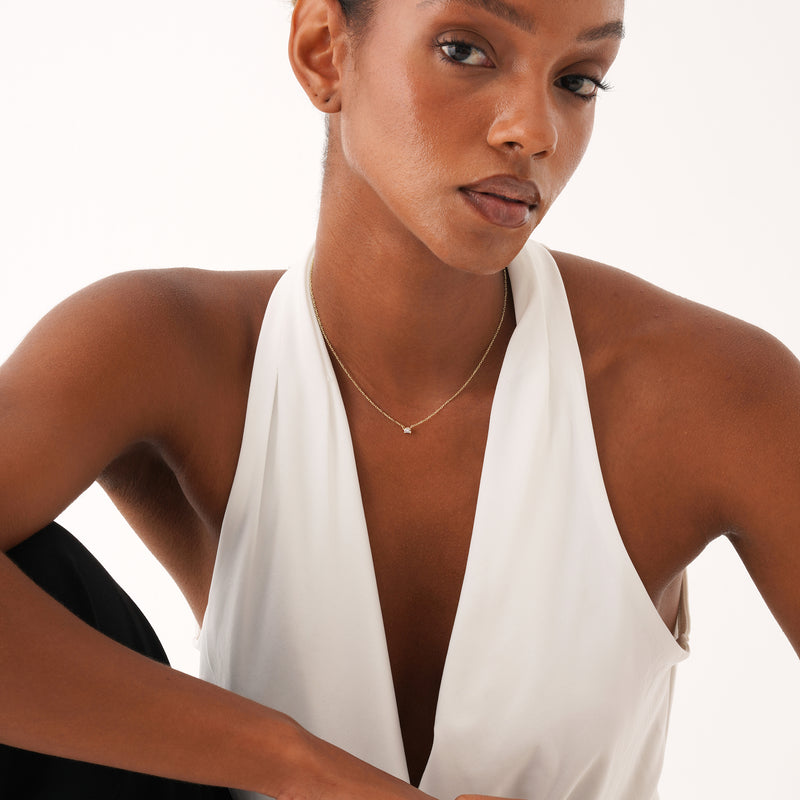 Baguette Diamond Necklace, Zaniel