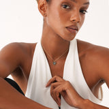 Black Diamond Initial Heart Charm, Aluinne