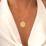Octagon Starburst Diamond Pendant, Azlinae