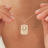 Gold Sun Tag Pendant, Seralyth