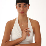 Solid Gold Hamsa Hand Charm, Zavirae