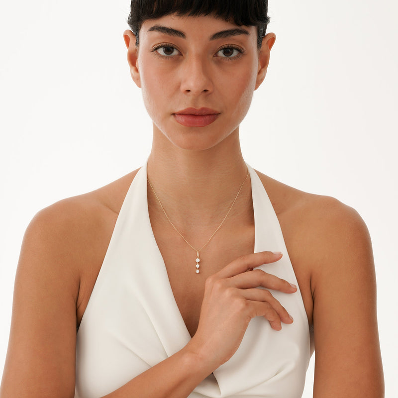 Triple Diamond Drop Charm, Teya