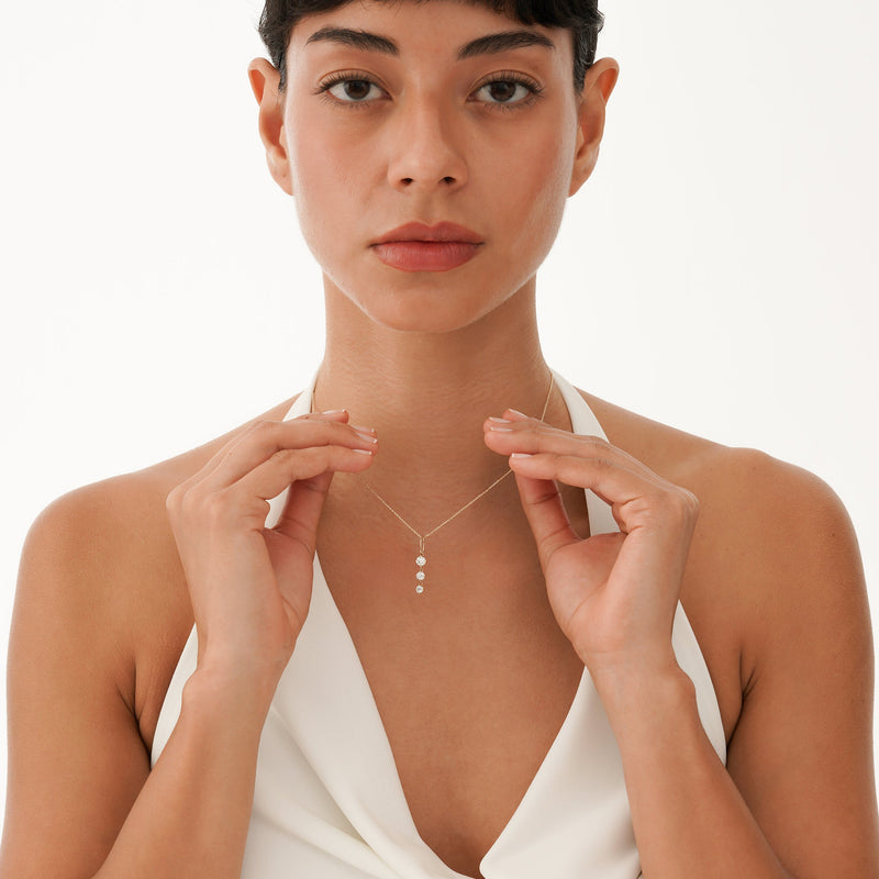 Triple Diamond Drop Charm, Teya