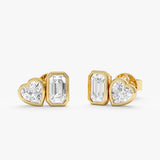Toi et Moi Lab Grown Diamond Stud Earrings, Dali