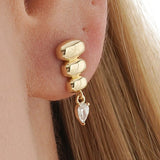 Drop Earrings with Pear Lab Grown Diamond, Solandria