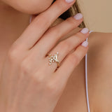 gold band with natural white diamonds