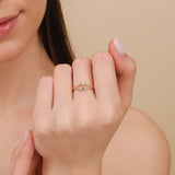 petite stackable emerald ring