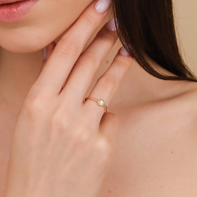 petite art deco ring