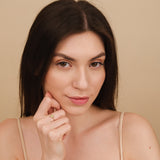 handcrafted in solid gold green gem ring