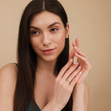 textured thick design bridal ring