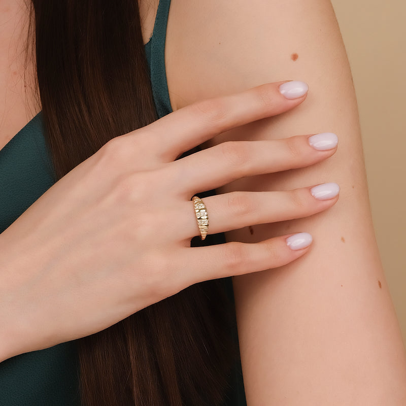 white diamond croissant band