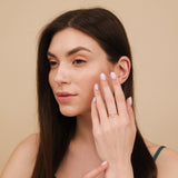 Moonstone and Diamond Engagement Ring, Claire