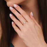 Moonstone and Diamond Engagement Ring, Claire