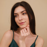 petite garnet and diamond ring