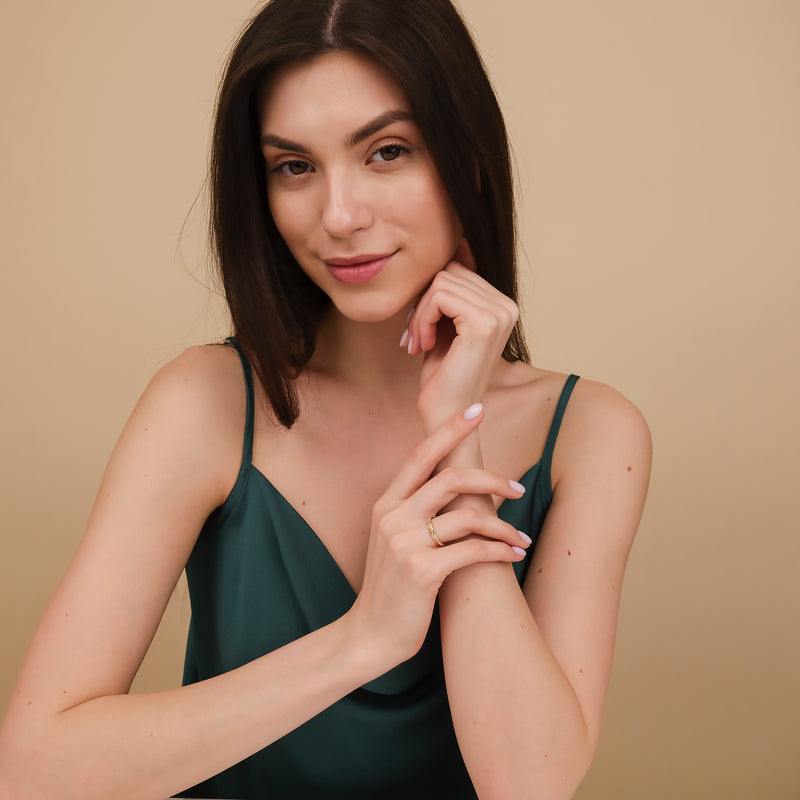 minimalistic design stacking ring