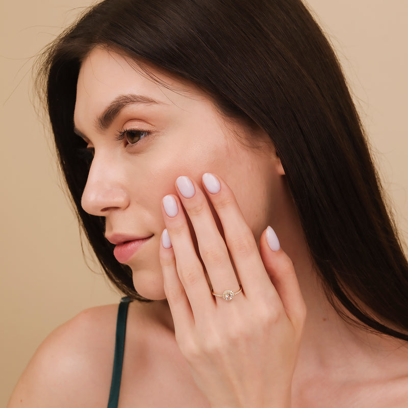 handmade engagement ring in solid gold