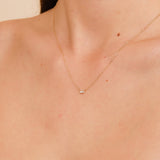Solid Gold White Diamond Necklace