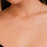 Diamond bar necklace