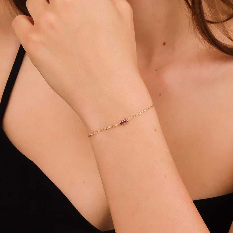 rectangular gold chain bracelet