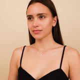 dainty white diamond star and heart pendant necklace 