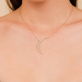 diamond crescent moon charm