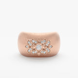 Vintage Floral Diamond Dome Ring, Theodora