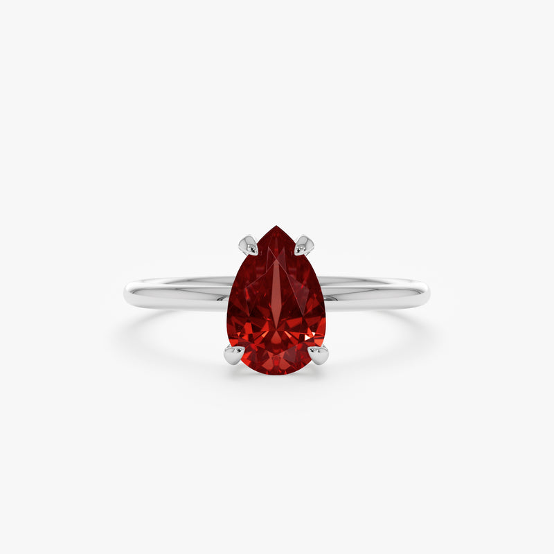 Natural Garnet Engagement Ring, Orelina