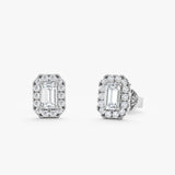 Emerald Cut Lab Grown Diamond Earrings, Altheira