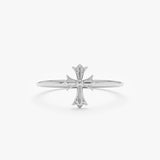 Solid Gold Cross Ring, Zyra