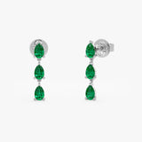 Emerald Drop Earrings, Alarielle
