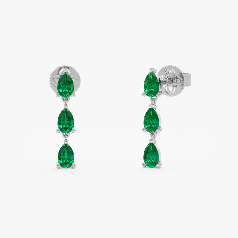 Emerald Drop Earrings, Alarielle