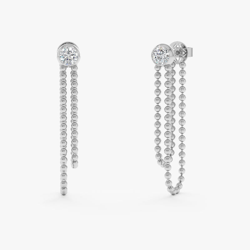 Lab-Grown Diamond Ball Chain Earrings, Nyvelle