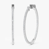 35 mm Inside-Out Natural Diamond Hoops, Kylee