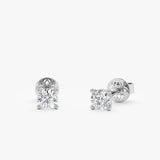 Round Lab Grown Diamond Studs, Vaelith