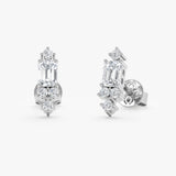 Emerald Cut Lab Grown Diamond Studs, Azelyne