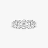 Lab Grown Alternating Diamond Wedding Band, Thalassa