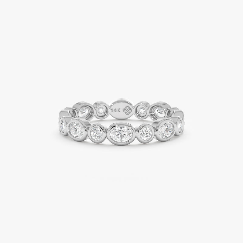Lab Grown Alternating Diamond Wedding Band, Thalassa