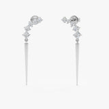 Lab Grown Diamond Spike Earrings, Maevina