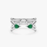 Lab Grown Emerald Open Ring, Aerisyn